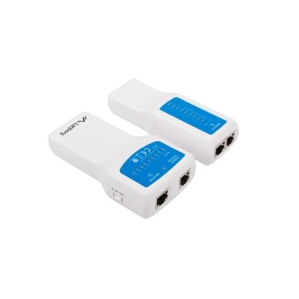 Lanberg NT-0402 Nätverkskabel Tester - PoE Tester - Blå, Vit