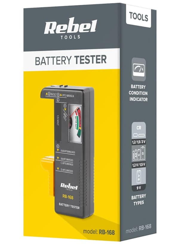 Rebel Tools RB-168 Batteritestare Voltmeter