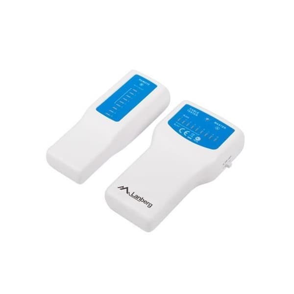 Lanberg NT-0402 Nätverkskabel Tester - PoE Tester - Blå, Vit