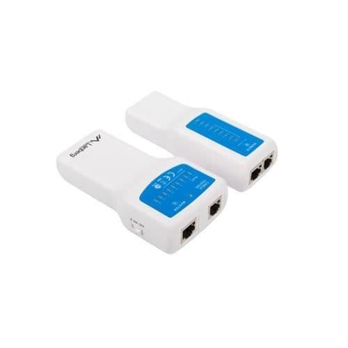 Lanberg NT-0402 Nätverkskabel Tester - PoE Tester - Blå, Vit