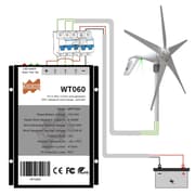 Mini vindmølle 24v | Vindmøllegenerator | 3 ark Vindmølle 400W
