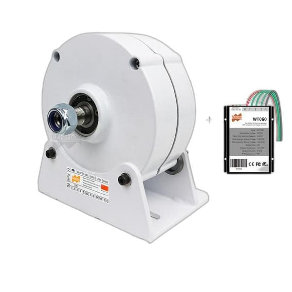 100W 12V 24V Lågvarv NdFeb PMG Vindturbingenerator - DIY Horisontell Vindkvarn