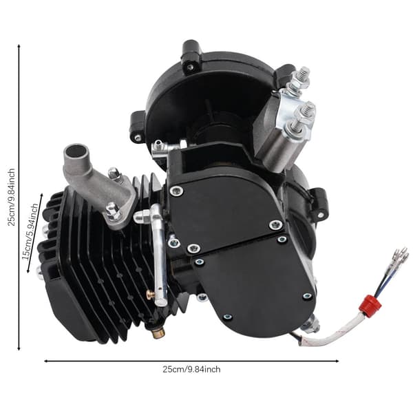 80CC Motoriseret Cykel Motor, 1,65 HK Effekt, 5500 Omdrejninger pr. Minut,sort