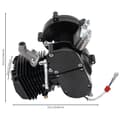 Miniatyrbillede 2 af 2: 80CC Motoriseret Cykel Motor, 1,65 HK Effekt, 5500 Omdrejninger pr. Minut,sort