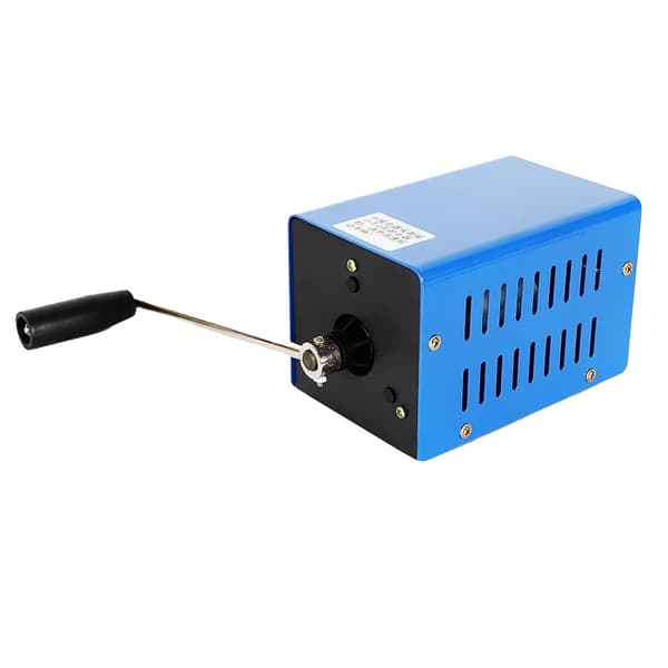 USB Håndsving Strømgenerator, 20W Maksimal Effekt, Flere Spændingsudgange,Blå