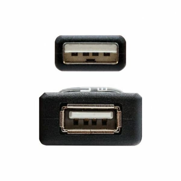USB forlængerkabel NANOCABLE 10.01.0211 Sort 5 m