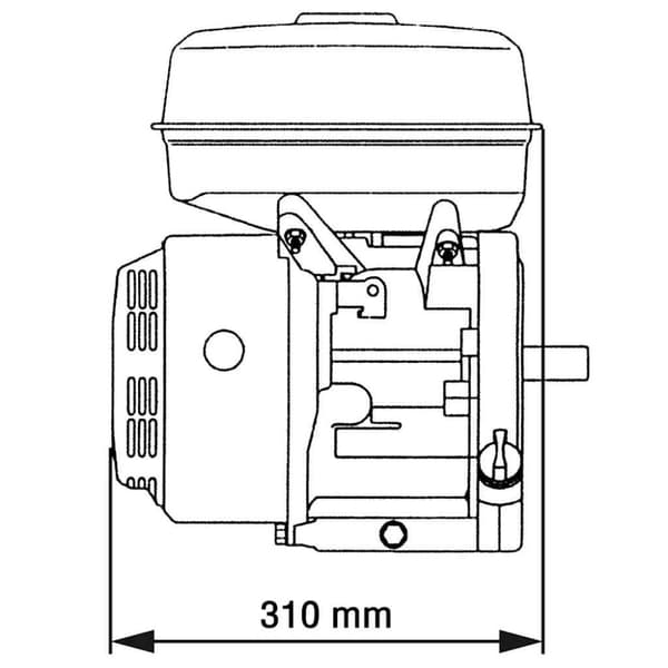 vidaXL Bensinmotor 15 HK 11 kW svart