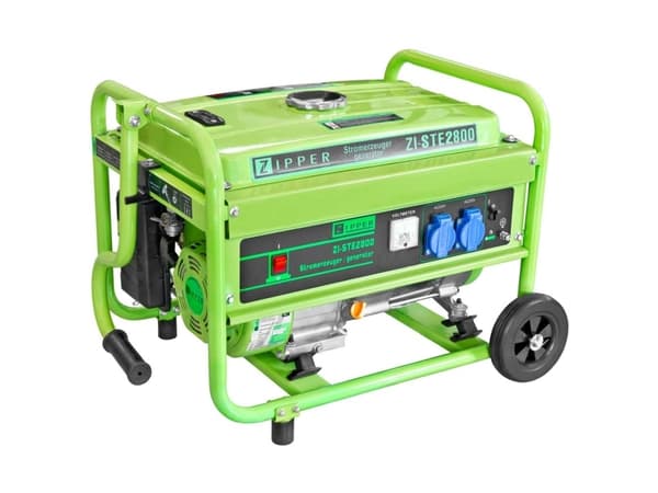 Zipper ZI-STE2800, 4800 W, 230 V, 15 l, Bensin, 50 Hz, 3600 RPM Sort, Grønn