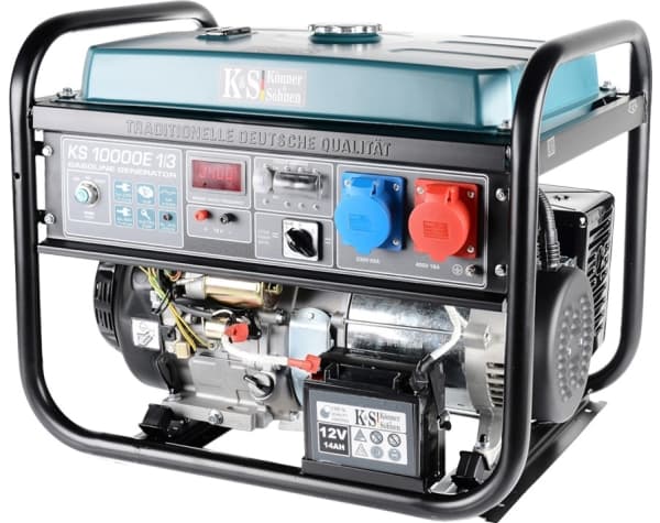 KÖNNER &amp; SÖHNEN BENSIINIGENERAATTORI 7,5KW 230/400V SÄHKÖSTARTTI AVR VST KS10000E1/3