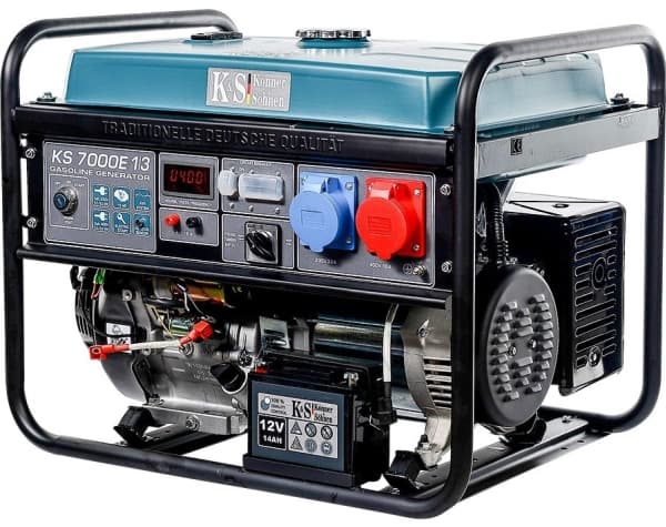 KÖNNER & SÖHNEN BENZINAGGREGAT/GENERATOR 5,0KW 230/400V ELEKTRISK START AVR VST KS7000E-1/3