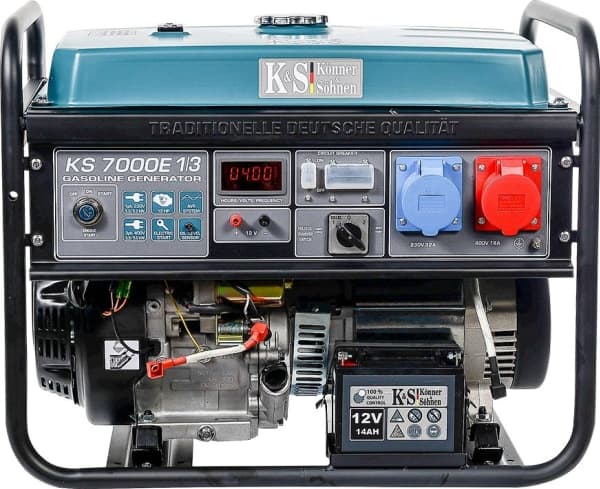 KÖNNER & SÖHNEN BENZINAGGREGAT/GENERATOR 5,0KW 230/400V ELEKTRISK START AVR VST KS7000E-1/3