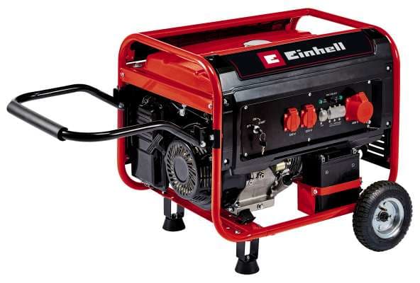 Einhell TC-PG 55/E5, 25 l, Bensin, 389 cm³, Synkronmotor, 96 dB, Luftblander Sort, Rød