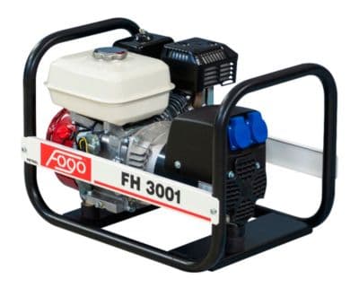 Fogo generator 230V - benzin, 3,0kw, Honda motor, danske stik, FH3001