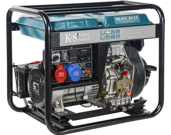 KÖNNER & SÖHNEN DIESELGENSETT/GENERATOR 7,0KW 230/400V KS 9100HDE-1/3 ATSR Akva, Sort