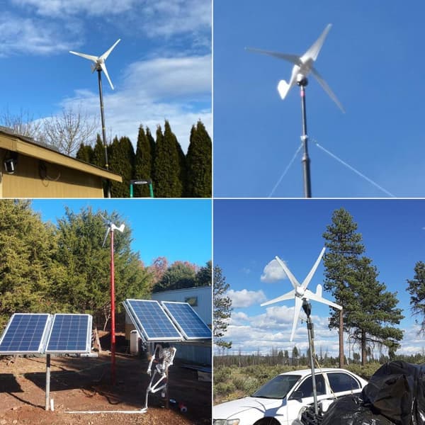 400W 3-blads vindturbingeneratorsats med laddningskontroll, bred applikation och enkel installation