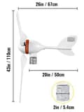 Miniatyrbild 6 av 11: 300W 5-blads vindturbingenerator med MPPT-kontroller, start med låg vindhastighet, enkel installation