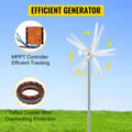 Miniatyrbild 7 av 11: 300W 5-blads vindturbingenerator med MPPT-kontroller, start med låg vindhastighet, enkel installation