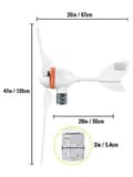 Miniatyrbild 6 av 11: 500W 5-blads vindturbingenerator med MPPT-kontroller, start med låg vindhastighet, enkel installation