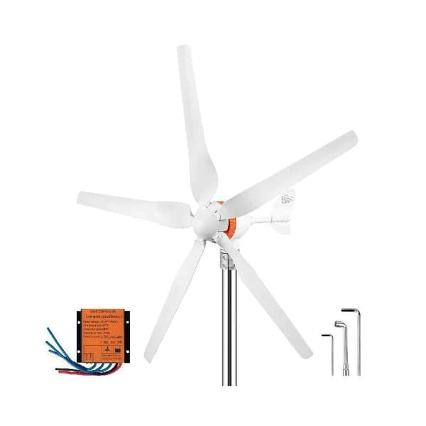500W 5-blads vindturbingenerator med MPPT-kontroller, start med låg vindhastighet, enkel installation