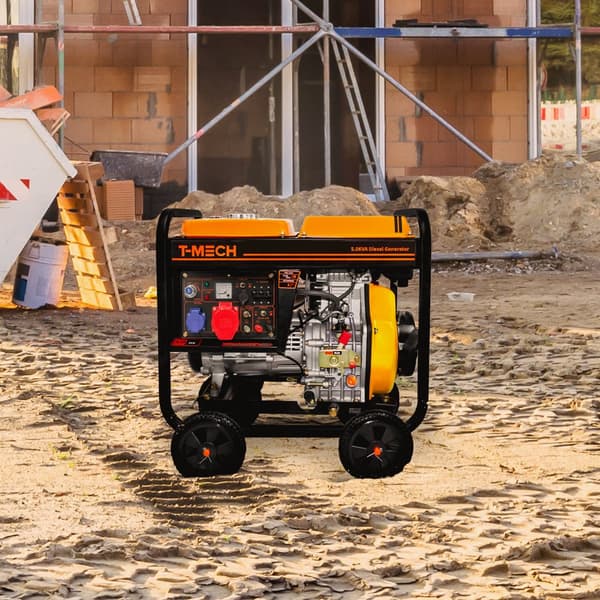 T-Mech Bærbar Dieselgenerator Åben Ramme 5kVA