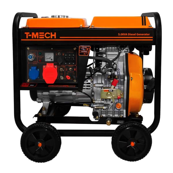 T-Mech Bærbar Dieselgenerator Åben Ramme 5kVA