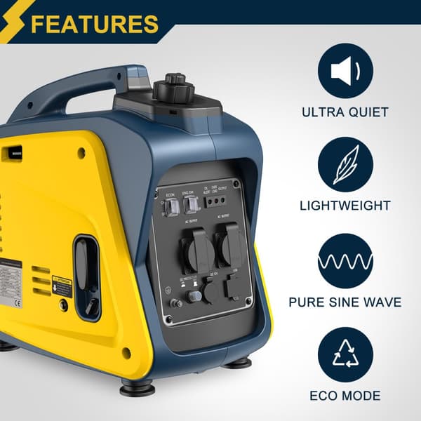 Bärbar inverter generator 2000W generator, nödkraft generator 230V, ECO power generator