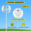Miniatyrbild 4 av 5: 600W 12V vindturbingenerator med laddningkontroll,låg starthastighet, bred applikation