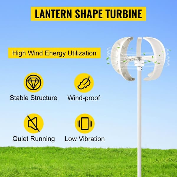 600W 12V vindturbingenerator med laddningkontroll,låg starthastighet, bred applikation