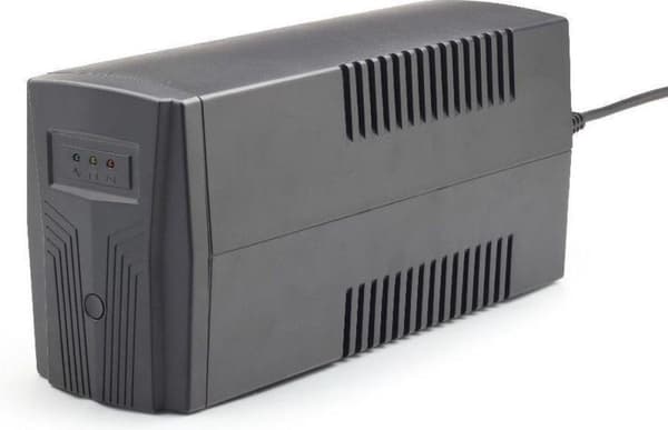 Gembird EG-UPS-B650 uninterruptible power supply (UPS) Line-Interactive 0,65 kVA 390 W Sort
