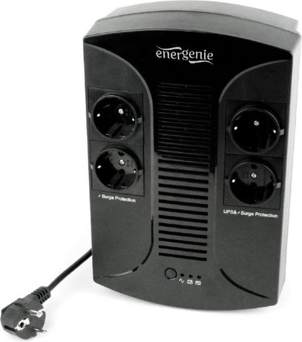 EnerGenie EG-UPS-001 nødstrømsforsyning (UPS) Line-Interactive 0,65 kVA 390 W 4 AC-udtag Sort