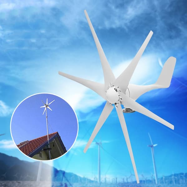 48V 800W 6 blade vindmøllegeneratorer Windmill Power Aerogenerator Charge