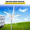 Miniatyrbild 3 av 9: 300W 12V 5-blads vindturbingenerator med MPPT-styrenhet, start med låg vindhastighet, lätt att montera, bred applikation