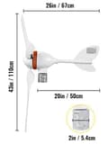 Miniatyrbild 9 av 9: 300W 12V 5-blads vindturbingenerator med MPPT-styrenhet, start med låg vindhastighet, lätt att montera, bred applikation