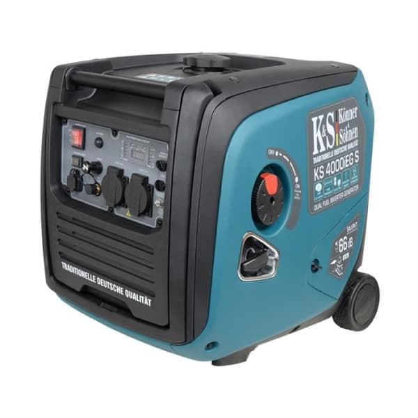 KONNER &amp; SOHNEN 4000W KS4000iEGS Ljudisolerad inverter bensin/gasgeneratorset