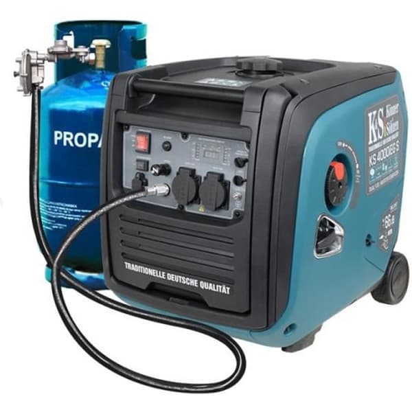 KONNER &amp; SOHNEN 4000W KS4000iEGS Ljudisolerad inverter bensin/gasgeneratorset