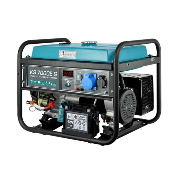 Gas-bensingenerator KS 7000E G - Könner & Söhnen - DUBBELBRÄNSLE - 5500 W - 25 L - 95 db
