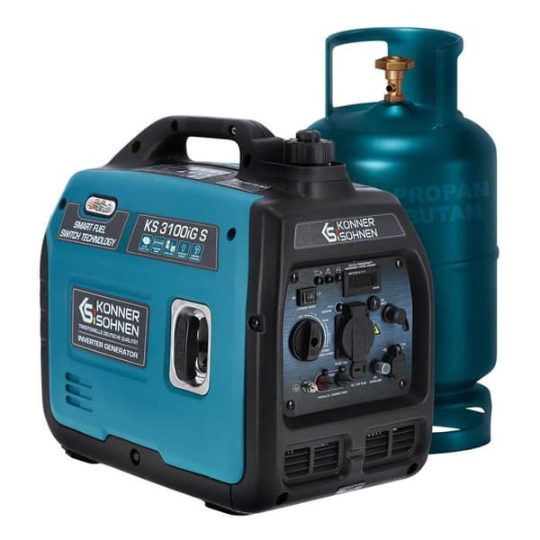 KS 3100iG S invertertyp bensin-gasgeneratorset max effekt/nom: 3100W/2800W ekonomiläge, kopparlindning
