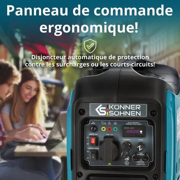 Könner &amp; Söhnen Silent 2000W bensin- och gasinvertergenerator KS 2000iG S