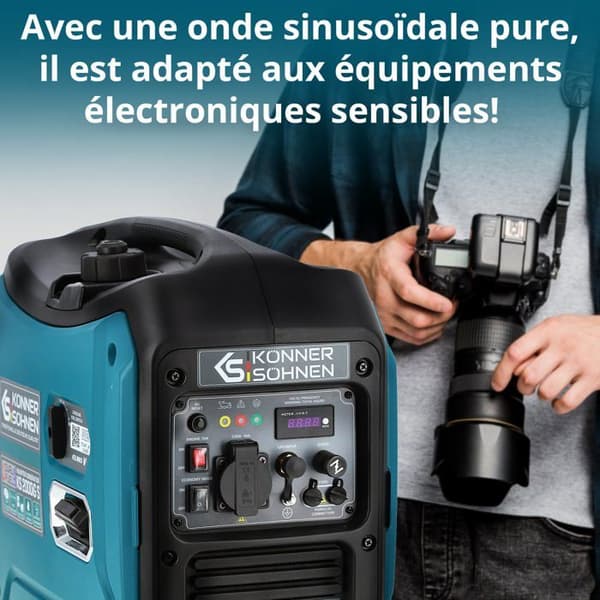 Könner &amp; Söhnen Silent 2000W bensin- och gasinvertergenerator KS 2000iG S