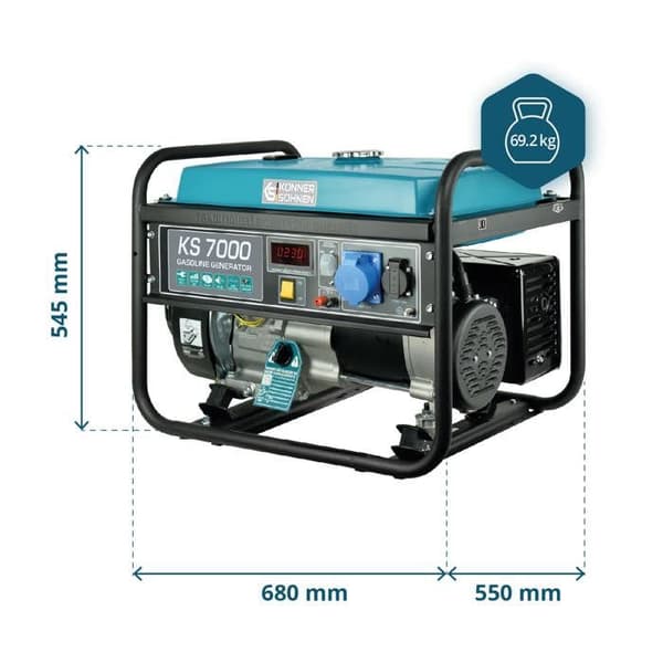 Konner &amp; Sohnen 5500W KS 7000 Bensingenerator