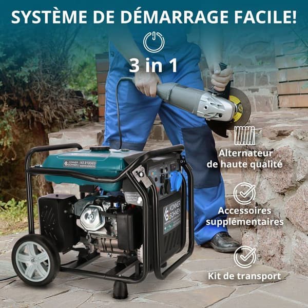 Generator 8000W bensin- och gasväxelriktare Konner & Sohnen KS 8100iEG