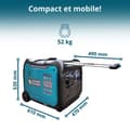 Miniatyrbild 3 av 4: KS 5500iES ATSR inverter generatorset max effekt/nom: 5500W/5000W, kopparlindning, 2 USB-kontakter, ATS-utgång
