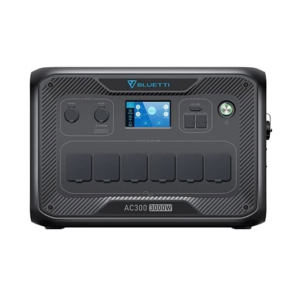 BLUETTI AC300 elstation, 6x3000W växelström, Inga förlängningsbatterier ingår