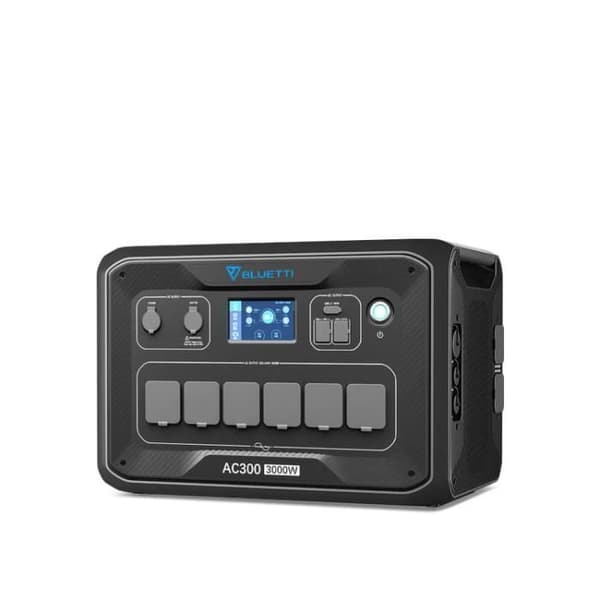 BLUETTI AC300 elstation, 6x3000W växelström, Inga förlängningsbatterier ingår