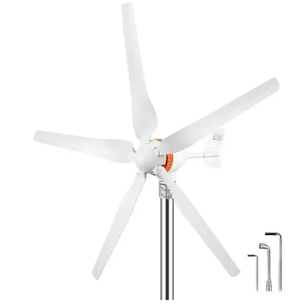 500W 12V 5-blads effektiv vindkraftsgenerator med laddkontroll, låg starthastighet, högkvalitativa blad, lätta att montera