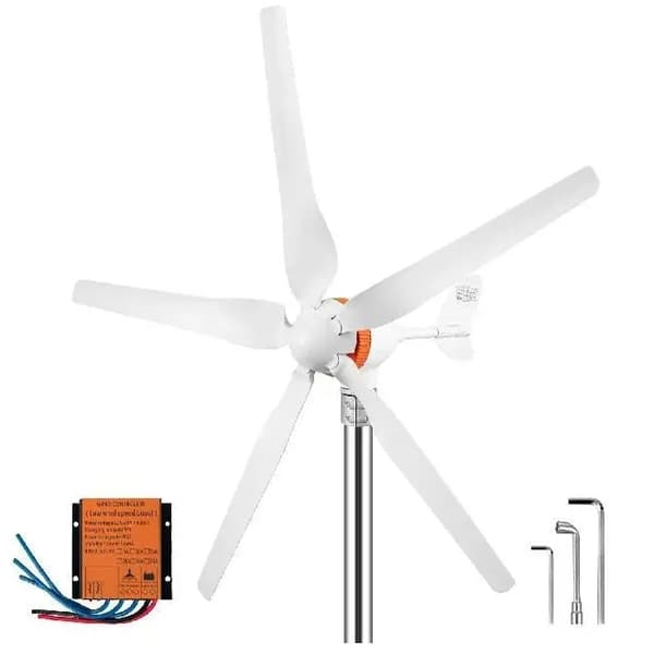 300W 12V 5-blads effektiv vindkraftsgenerator med MPPT-kontroller, låg starthastighet, högkvalitativa blad, lätta att montera