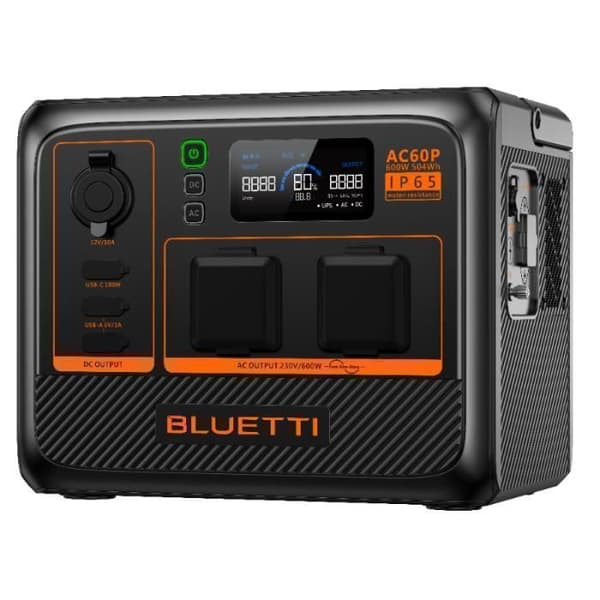 Stationär elverk BLUETTI AC60P, Batteri 504Wh, 600W, IP65
