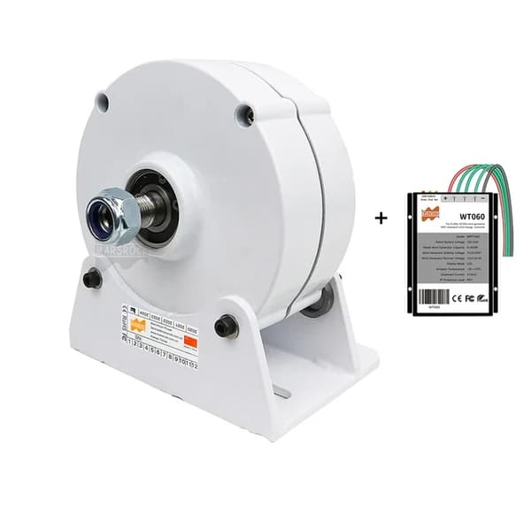 Pysyvä magnetogeneraattori, 600R/M kierrosnopeus, pysty- tai vaakasuora tuuliturbiinien yhteensopivuus, AC12V, yksi akseli, 100W