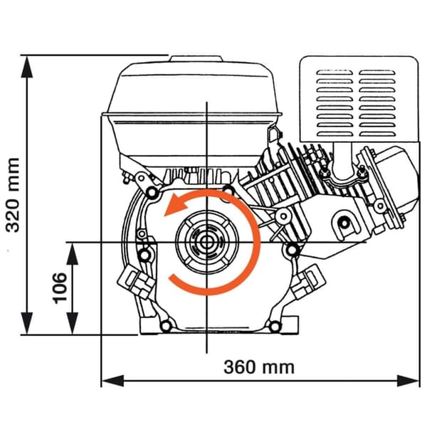 vidaXL benzinmotor 6,5 hk 4,8 kW sort -  Generatorer