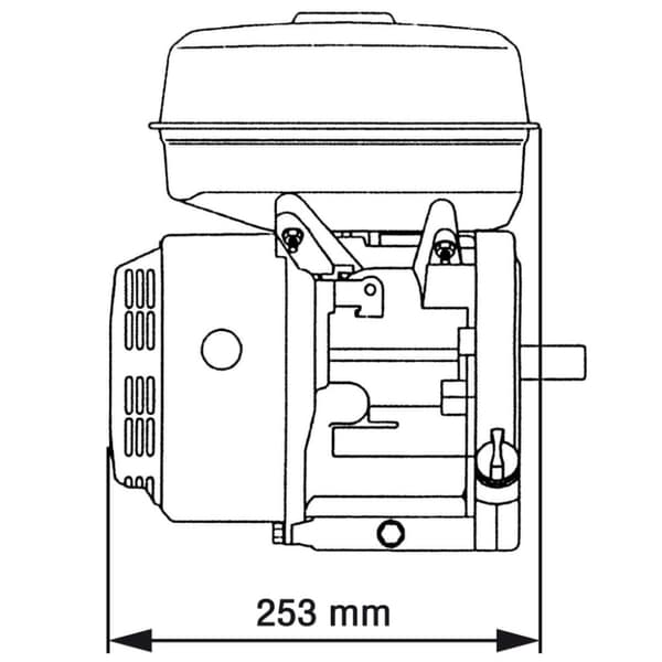 vidaXL benzinmotor 6,5 hk 4,8 kW sort -  Generatorer